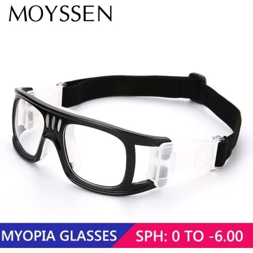 Mens Outdoor Sport Goggle Myopia Soccer Football Basketball Protective Glasses with Diopter GYM Prescription Eyewear -1.5 -2.0