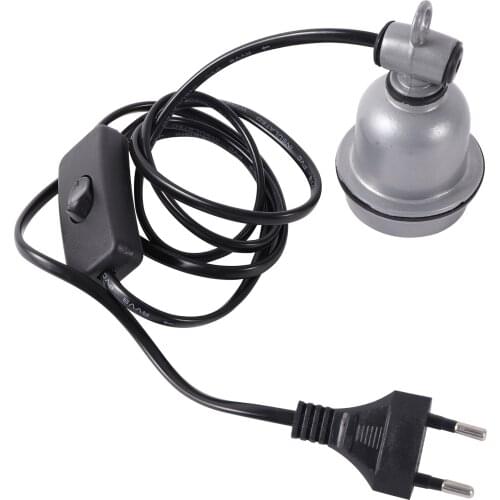 Heating lamp socket and power cord switch pet dog lizard piglet chicken brooder heating spiral lamp socket lighting tool 10Pcs