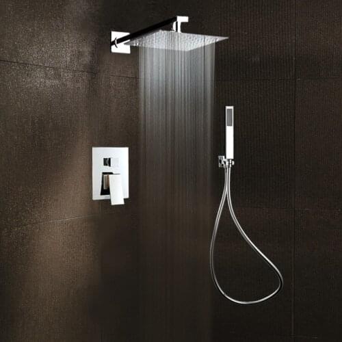 Wall-mounted hidden shower shower set Hotel embedded hidden shower booster shower set
