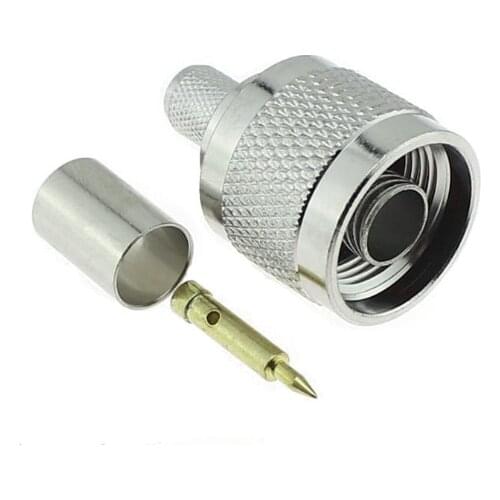 1pc N Male Plug Crimp RG5 RG6 LMR300 5D-FB cable RF Connector Adapters