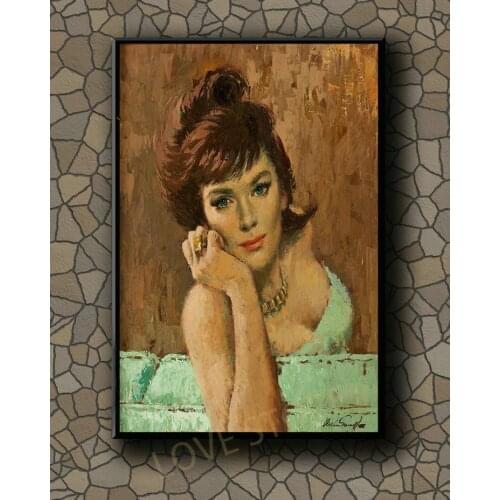 P022 Vintage Beautiful Pin-up Girl Classic Picture 129 Silk Fabric Poster Art Decor Indoor Painting Gift