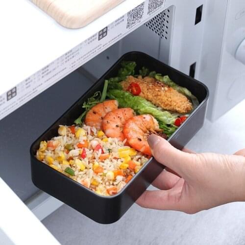 Japanese-style Double-layer Separated Bento Box Portable Microwave Lunch Box for Office Worker Children Adult Food Boxes