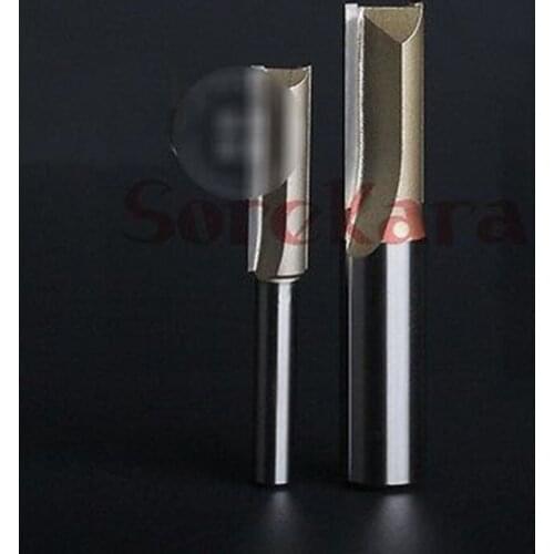 1/2"*3/4" Double Flute Straight Router Bit Slotted Knife Metric Flute Straight Bit Milling Cutter For Woodworking