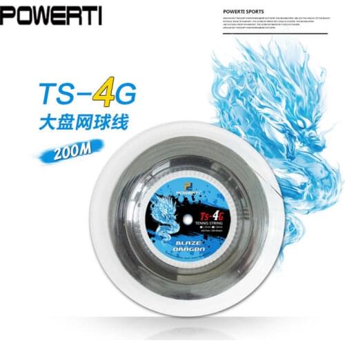 POWERTI TS-4G 1.3mm Tennis String 200m Reel Polyester Raquete Tenis Training Gym Sport Playing String
