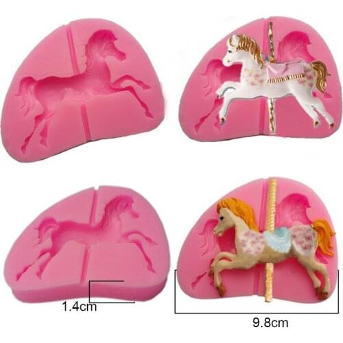Carousel Shape 3D Silicone Fondant Cake Soap Molds Baking Tools For Cakes E013