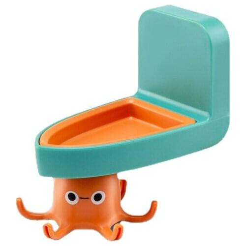 Storage Rack Small Octopus Rotatable Hook Kitchen Tools Storage Hook Bathroom 6 Hook Glue Wall Mounted Type Shelf Organizer
