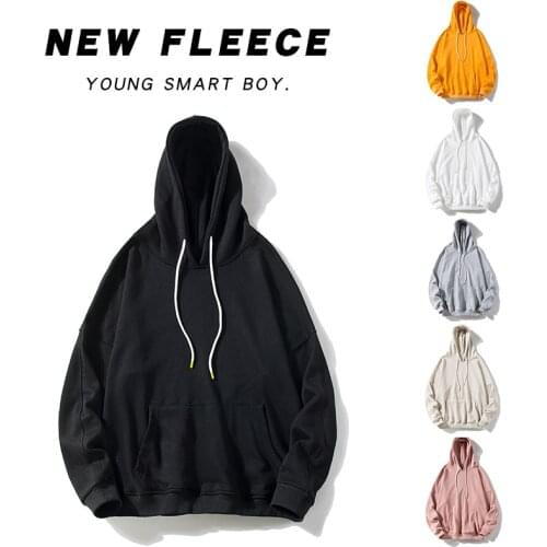 Men Hoodie Autumn Hip Hop Streetwear Men Pullover Sweatshirts Hoodies Mens Solid Color Hoodie Male