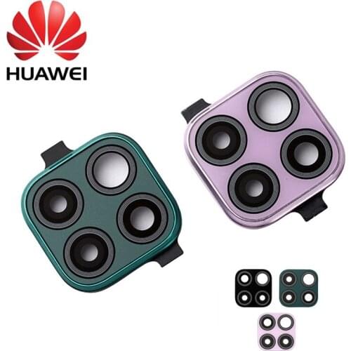 Camera Lens for Huawei P40 Lite 4G Glass Housing Back Cover Metal Frame + Glass Lens Film Holder Replacement Repair Parts