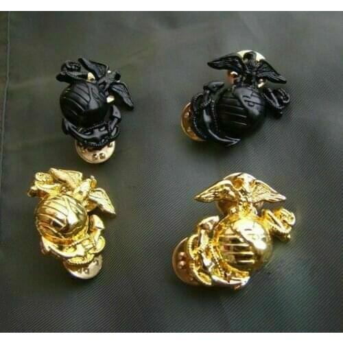 Two Pair Usmc Us Marine Corps Marines Emblem Insignia Collar Badge Uniform Pin armyshop2008