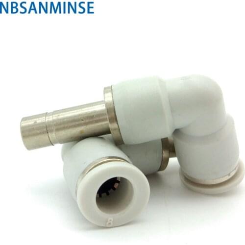 Free Shipping 10 Pcs/Lot PLJ Coupling Tube Fittings Hose Union Elbow Reducing Connector Pneumatic Plug In Jointer Sanmin