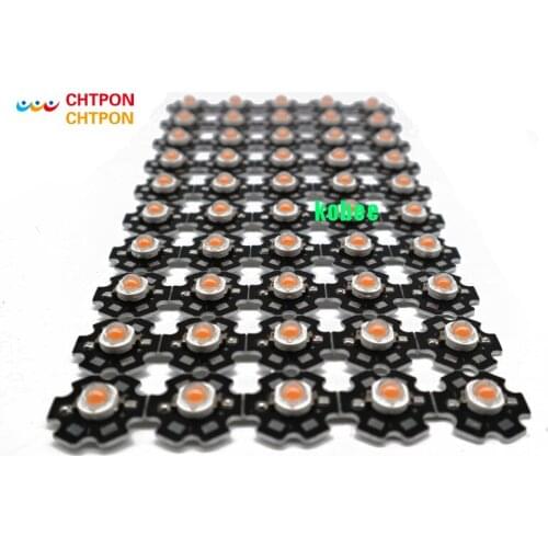 100PCS 3w full spectrum 400nm ~840nm led chip ,45mil bridgelux 3w led diode for indoor plant grow