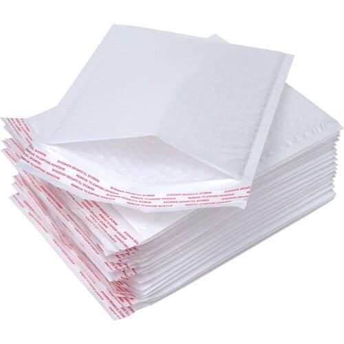 100 Pieces Of Different Specifications White Bag Foam Envelope Foam Foil Office Packaging Envelope Moistureproof Vibration Bag