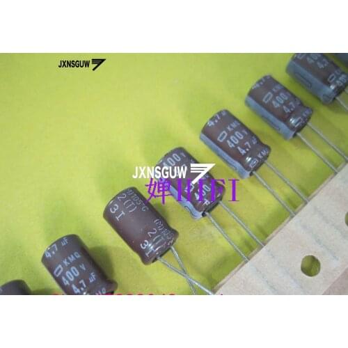 20PCS NIPPON KMQ 400V4.7UF 8X11.5MM NCC long life electrolytic capacitor 4.7UF/400V CHEMI-CON 105 degrees 4.7uF 400V