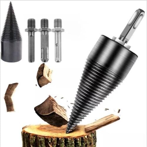 32/42mm Drill Bit Chop Wood Splitting Tool Splitting Cone Log Splitters Wood Breaking Machine Wood Breaker Firewood Chopper