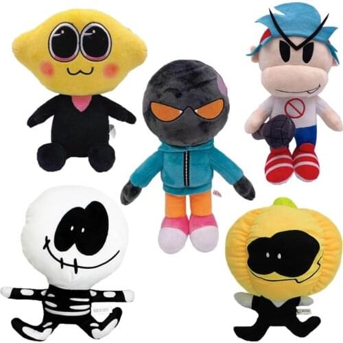 5pcs/set Friday Night Funkin Plush Toys Spooky Month Skid and Pump Lemon Demon Soft Stuffed Dolls Children Toy Gift
