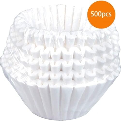 500Pcs 8/12 Cups Size Coffee Filters for Wilbur Curtis, Bloomfield, Bunn Coffee Maker Filters - White
