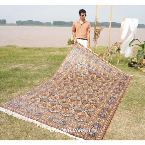 6'x9' Hand knotted China carpet for door handmade silk turkish rug (LH14A)