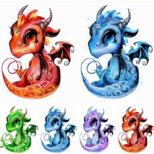 5D DIY Diamond Painting Cartoon Dragon Full Square/Round Drill Cross Stitch Kits Rhinestone Mosaic Diamond Embroidery Home Decor