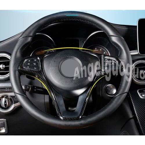 Car Steering Wheel Button Trim frame Car Accessories For Mercedes Benz E Class W213 C Class W205 GLC class X253 Car Styling