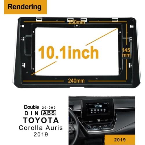2Din Car DVD Frame Audio Fitting Adaptor Dash Trim Kits Facia Panel 10.1" For Toyota Corolla Altis 2019 Double Din Radio Player
