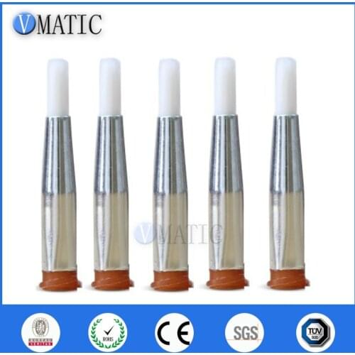 Free Shipping 15G Dispensing Brush Tip Needle Double Screw Thread Needles EFD Soft Brush Needle Round Mouth Dia 5mm Needle Brush