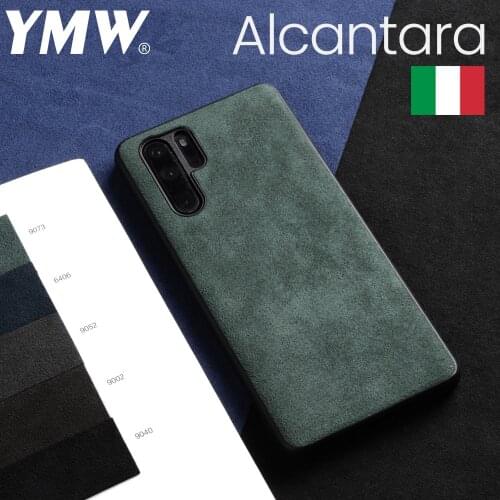 YMW ALCANTARA Case for HUAWEI P30 Pro HONOR 20 Pro P40 Lite Mate40 30 20 Pro Luxury Artificial Leather Business Phone Cases