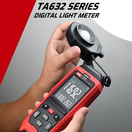 LCD Digital Light Meter Mini Digital Lux Meter Handheld Illuminometer Luminometer Photometer Luxmeter Light Meter 0-200000 Lux