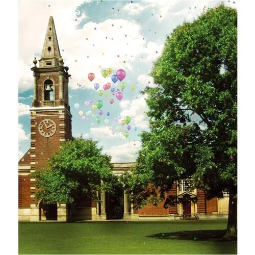 European Church Castle Wedding Photography Background Cloth Non-woven Painting Home Decor Children Studio Backdrop Accept Custom