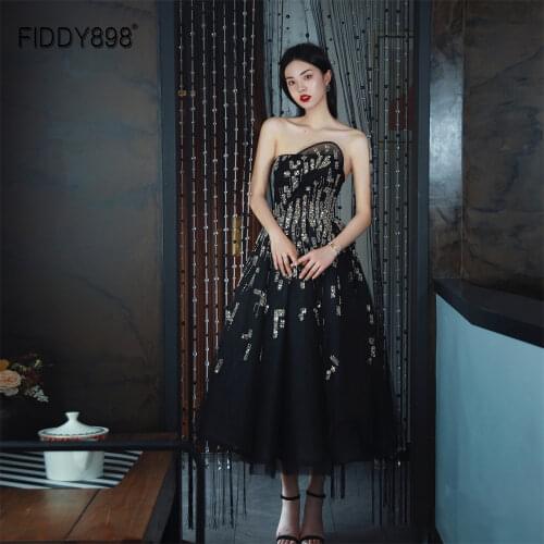Женские платья ниже колена FIDDY898 China At AliExpress