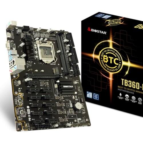 GPU Mining Rig 12X GPU Mining TB360-BTC PRO For ETH Mining Motherboard Biostar TB360 BTC