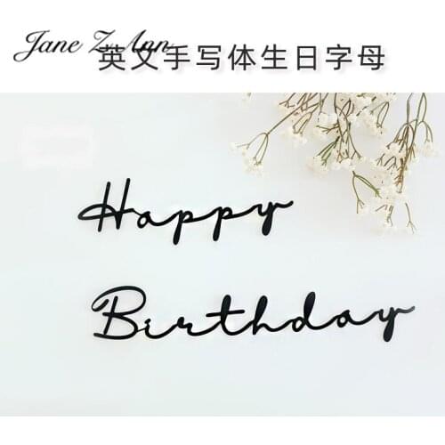 Ins handwritten black birthday letter English Happy Birthday digital 100-day scene photography props