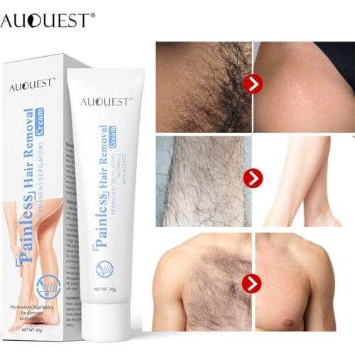 AUQUEST Hair Removal Cream Underarm Hand Leg Body Painless Effective depiladora Facial Hair Remover Lightening Smooth Care