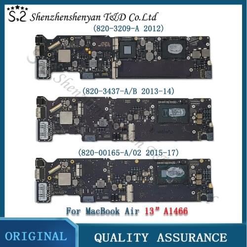 Original A1466 Motherboard for MacBook Air 13” Logic Board 2012 820-3029-A 2013-2014 820-3437-A/B 2015-2017 820-00165-A/02