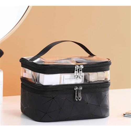 Multifunction Travel Clear Makeup Bag Fashion Diamond Cosmetic Bag Toiletries Organizer Waterproof Females Storage Make Up Cases