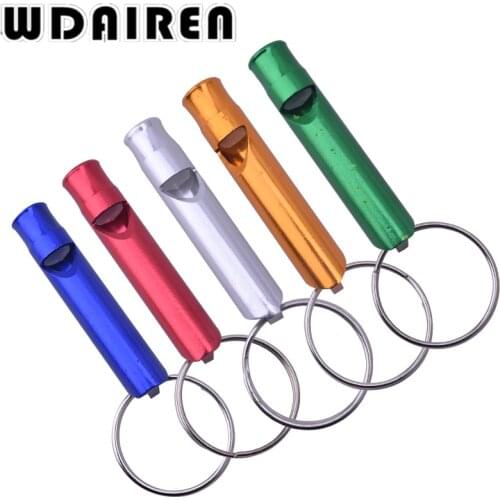5Pcs Multifunctional Aluminum Emergency Survival Whistle Keychain For Camping Hiking Outdoor Sport Tools Training whistle