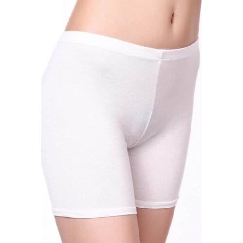 Modal Ice Silk Lace Traceless Underwear Boyshorts big Size Women Safe Panties elastic cotton boyshorts M-3XL