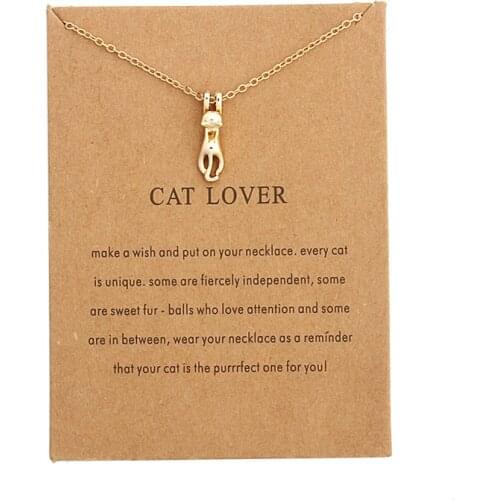 Fashion Cartoon Cat Necklace Cat Star Pendant Charm Jewelry Necklace Womens Gift