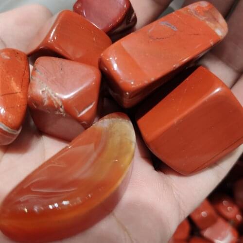 Natural red jasper square tumble polished healing crystal stone chakra balancing