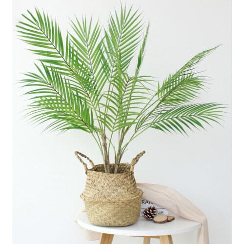 Plastic Artificial Palm Leaf Plants Green Desert Summer Decoration Tropical Fake Plant Garden Home Jungle Party Decor Wedding