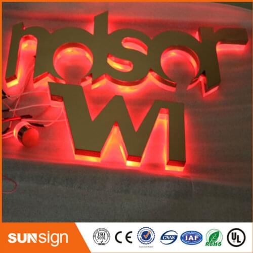 Custom RGB led backlit illuminated letters font
