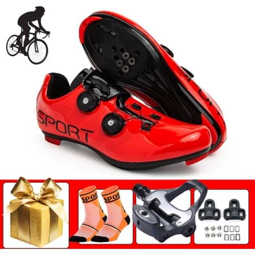 Professional Cycling Shoes Road Bicycle Riding Sneakers Add SPD-SL Pedals Zapatos Ciclismo Breathable Self-locking Racing Shoes