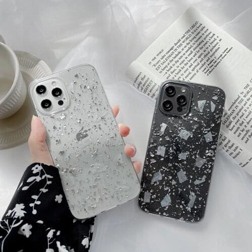 Luxury Silver foil Glitter transparent Soft silicone phone case for apple iphone X XR XS MAX 6 6S 7 8 plus 11 Pro 12 MiNi cover
