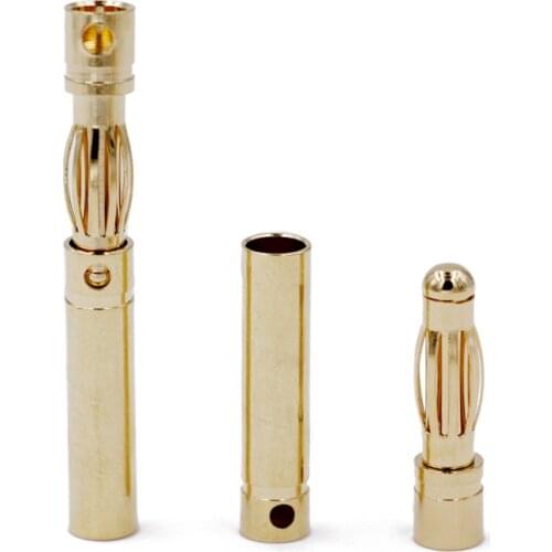 20pair/lot 4.0mm 4mm Gold Banana Plugs Bullet Connector High-Qulaity Adapter Plug Sets RC Parts for Battery