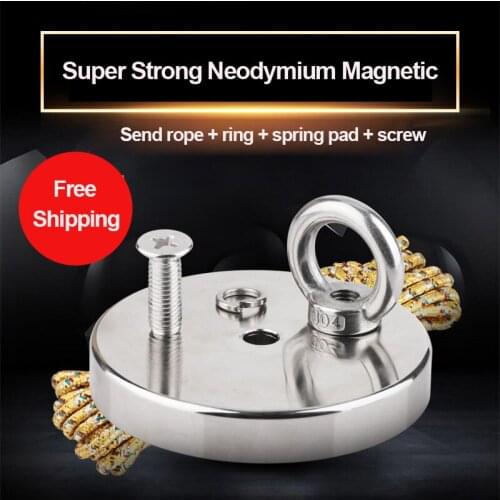 Super Strong Neodymium Magnetic Pulling Force Rare Earth Magnet with Countersunk Hole Fishing Magnets Salvage
