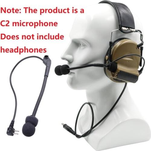 Tactical Comtac II noise-cancelling headset accessory microphone for military PELTOR comtac hearing protection shooting headset