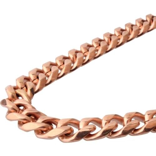 Tiasri Cubas Link Chain Gothic Mens Necklace Bracelet Heavy Stainless Steel Choker Friend Gift Hip Hop Jewelry Wholesale 12mm