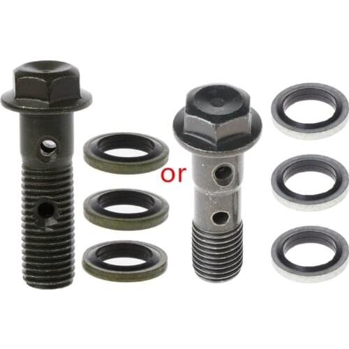 Corrosion resistance rust-proof Motorcycle Brake Hollow Screw Double Banjo Bolt For Honda Yamaha Suzuki with M10 x 1.25