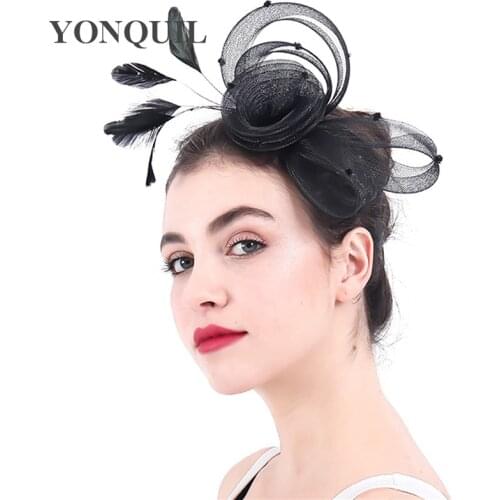 Gorgeous Women Bridal Tulle Hair Accessories Wedding Headwear Hair Pin Fascinator Hat Flower Handmade Fashion Headdress Ladies