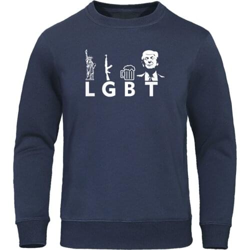 Liberty Guns Beer Trump Funny Sweatshirt Men 2019 Autumn Winter Mens Hoodies Fleece Warm Sweatshirts streetwear Hip Hop Pullover