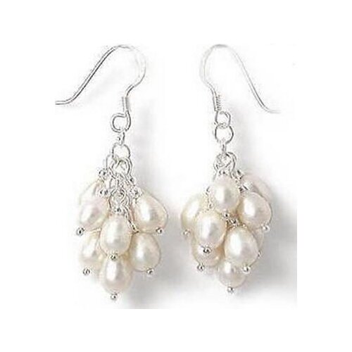 Exquisite White Fresh Water Pearl Earrings natural gem/stone/coral/opal EarringsWomen Party, Party, Luxury Dubai